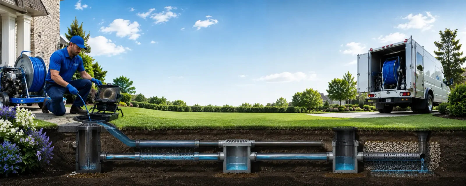 Outdoor drain cleaning information for Ralston, PA